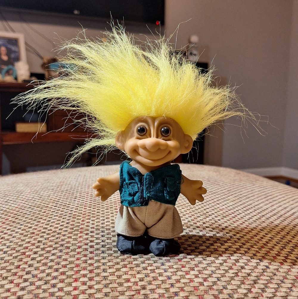 The Russ Berrie "Fisherman" or "Scout" troll doll 1990's Vintage